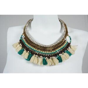 Beautiful Vintage Polynesian/Hawaiian Boho Tribal Exotic Necklace Beads Tassels